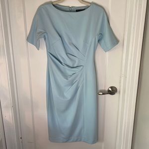 Light blue ruched dress